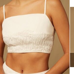 NWT Onia Air Linen Smocked Tank (S)